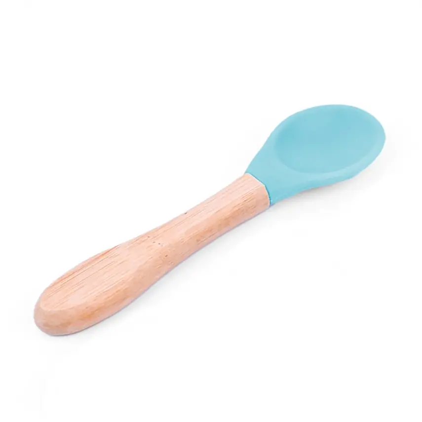 Bm Care Bambu Saplı Silikon Kaşık 9+ ay-mavi - 2