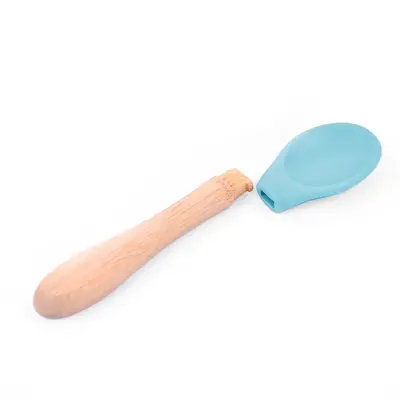 Bm Care Bambu Saplı Silikon Kaşık 9+ ay-mavi - 10