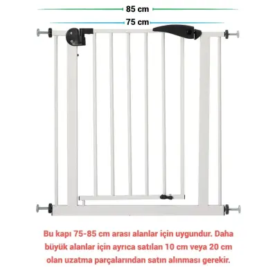 Bm Care Otomatik Kapanır Güvenlik Kapısı 75-85 cm  - 4