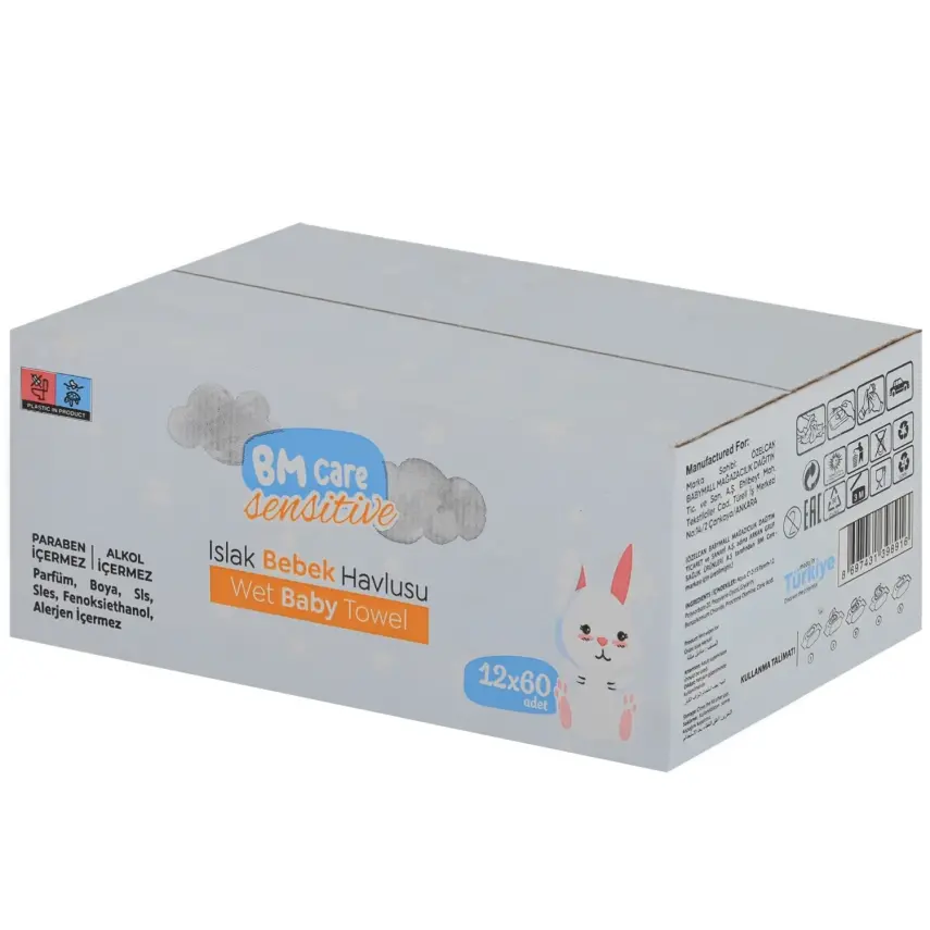 BM Care Sensitive Islak Havlu 12x60lı - 16