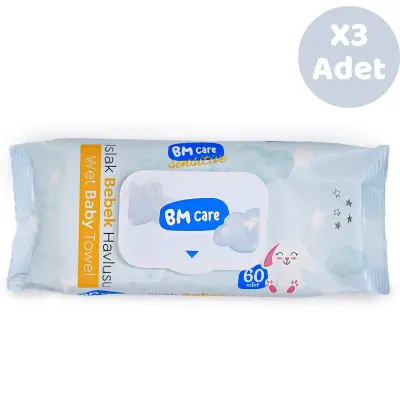 BM Care Sensitive Islak Havlu 3x60lı - 4