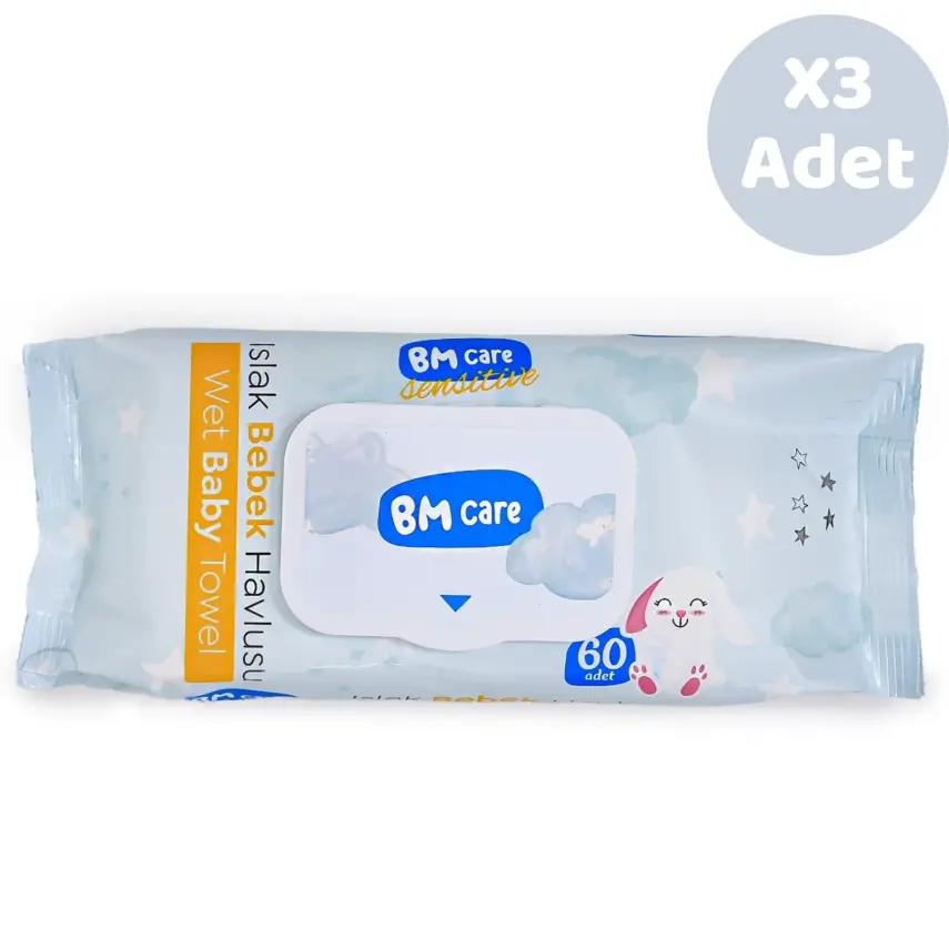 BM Care Sensitive Islak Havlu 3x60lı - 4