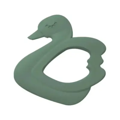 BM Care  Silikon Çatal Kaşık Zürafa, Kuğu Diş Kaşıyıcı Yeşil 2li Set - 3