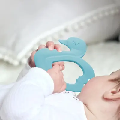 BM Care Silikon Kuğu Diş Kaşıyıcı Mavi - 2