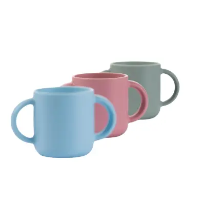 Bm Care Silikon Kulplu Mini Bardak 4+ ay-mavi - 2