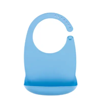 BM Care Silikon Mama Önlüğü Mavi orta boy