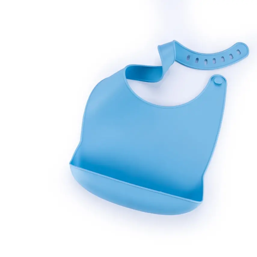 BM Care Silikon Mama Önlüğü Mavi orta boy - 11