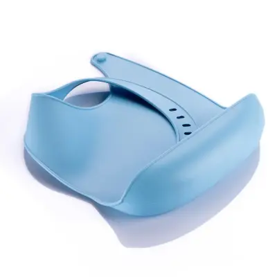 BM Care Silikon Mama Önlüğü Mavi orta boy - 13