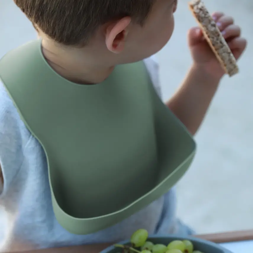 BM Care Silikon Mama Önlüğü Yeşil büyük boy - 5