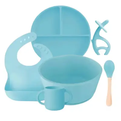 BM Care Silikon Mega Beslenme Seti 6lı Mavi