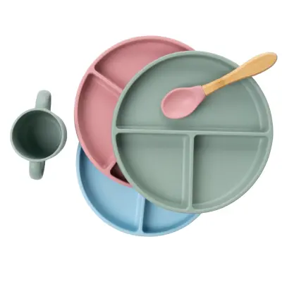 Bm Care Silikon Tabak Vakum Tabanlı Porsiyon 6+ Ay -yeşil (1)