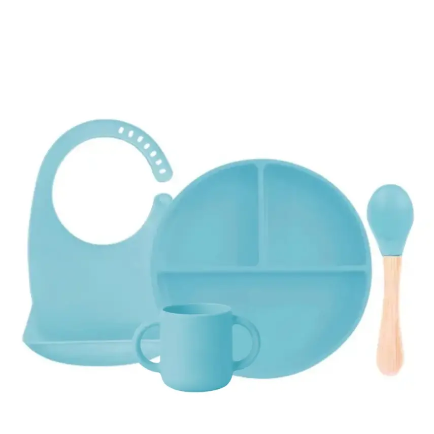 BM Care Slilkon Beslenme Seti 4lü Mavi - 1