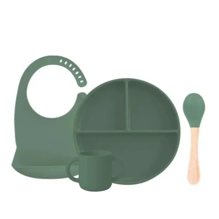 BM Care Slilkon Beslenme Seti 4lü Yeşil - 1