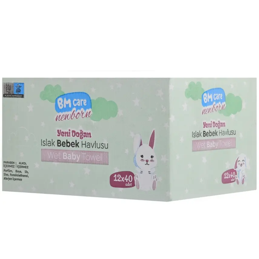 BM Care Yenidoğan Islak Havlu 12x40lı - 1