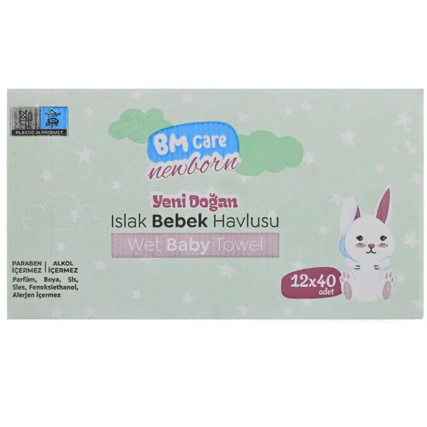 BM Care Yenidoğan Islak Havlu 12x40lı - 10