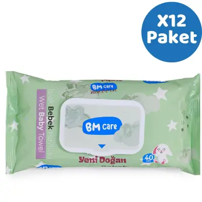 BM Care Yenidoğan Islak Havlu 12x40lı - 9
