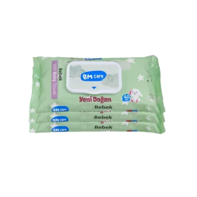 BM Care Yenidoğan Islak Havlu 3x40lı 