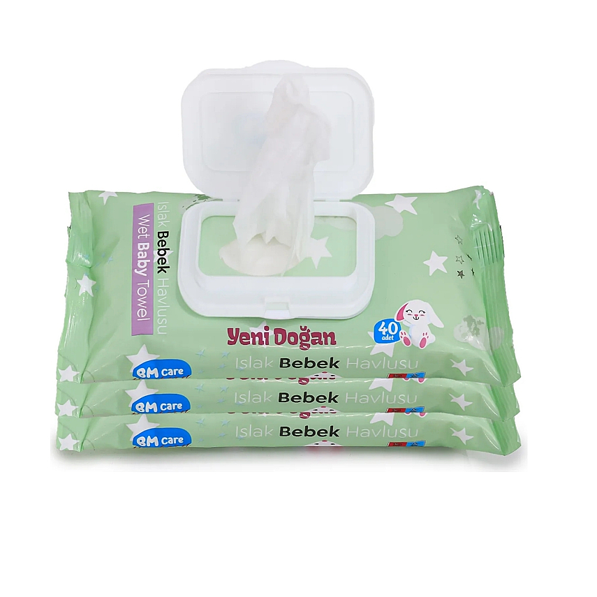 BM Care Yenidoğan Islak Havlu 3x40lı - 4