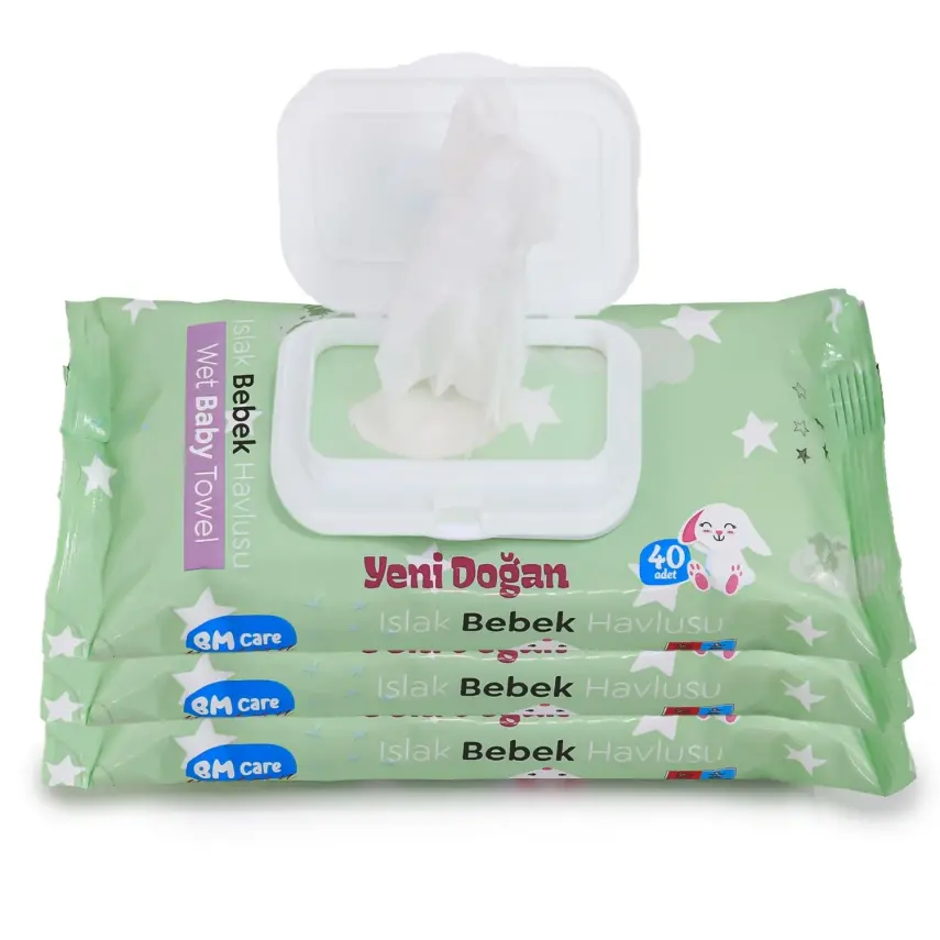 BM Care Yenidoğan Islak Havlu 3x40lı - 5