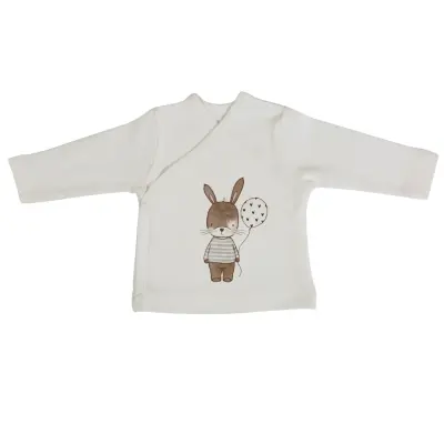 Bm Fabric Balonlu Tavşan Desenli Yenidoğan 5'li Hastane Çıkışı Unisex - 4