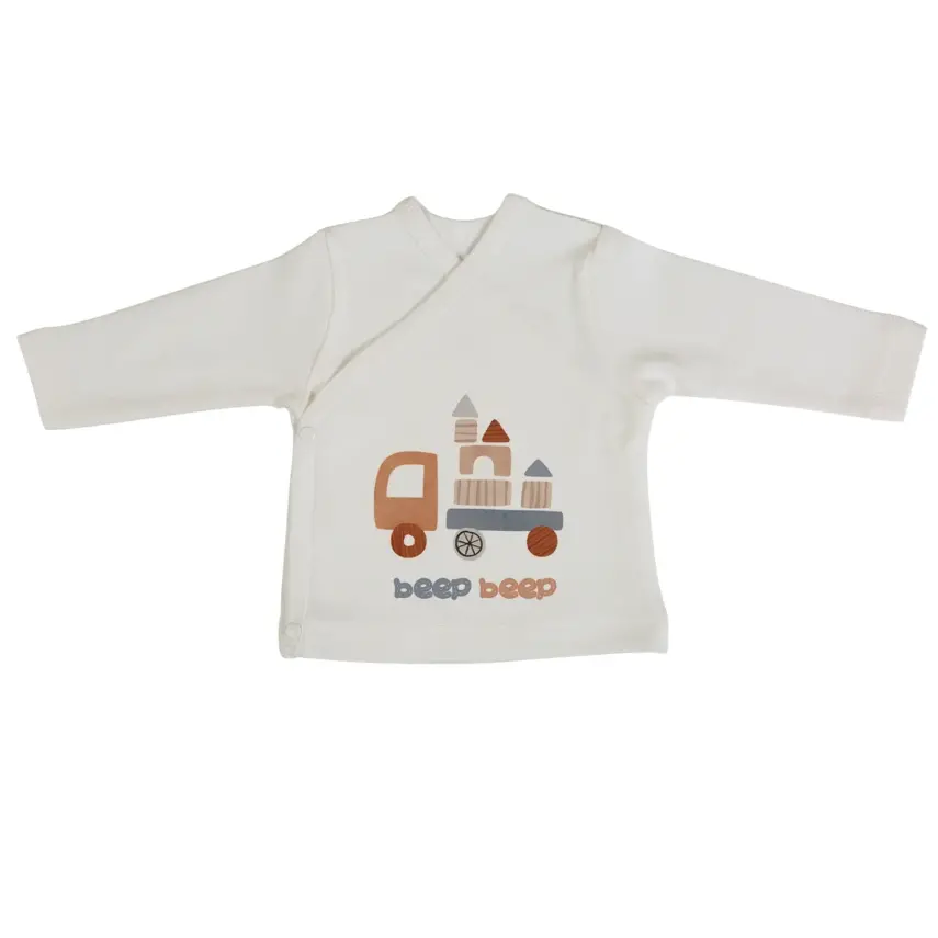 Bm Fabric Kamyon Desenli Yenidoğan 5'li Hastane Çıkışı Erkek Bebek - 4