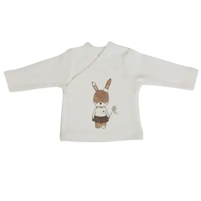 Bm Fabric Peri Tavşan Desenli Yenidoğan 5'li Hastane Çıkışı Kız Bebek - 3