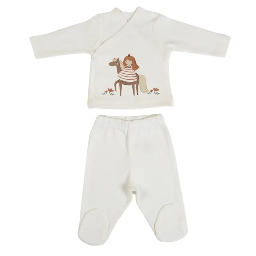 Bm Fabric Prenses Desenli Yenidoğan 5'li Hastane Çıkışı Kız Bebek - 2