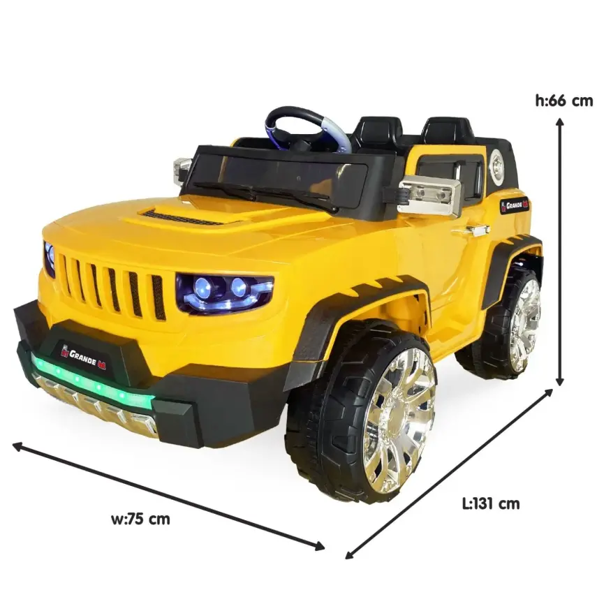 BM Toys Grande Akülü Araba Kumandalı 4*4 12 Volt Sarı - 9