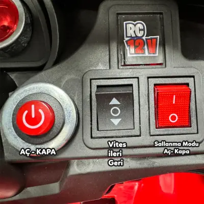 Bm Toys Nova Akülü Araba Kumandalı 4*2 12 Volt Kırmızı - 7