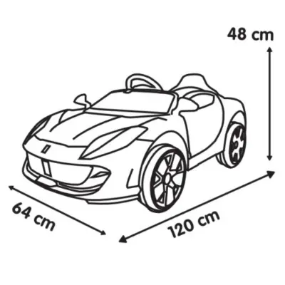 BM Toys Primero Akülü Araba Kumandalı 4*2 12 Volt Kırmızı - 5