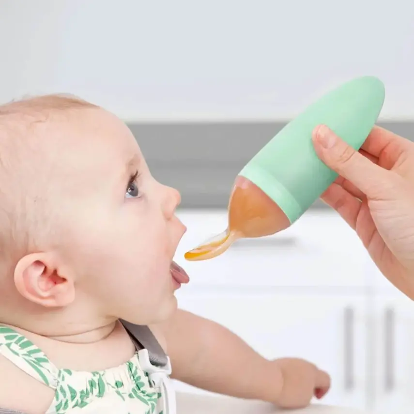 Boon Squirt Silikon Mama Kaşığı Turuncu - 4