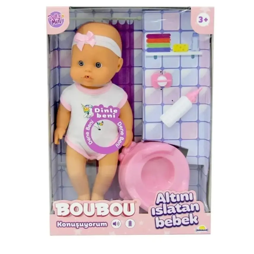 Boubou Altını Islatan Konuşan Bebek Seti 30 cm - 6