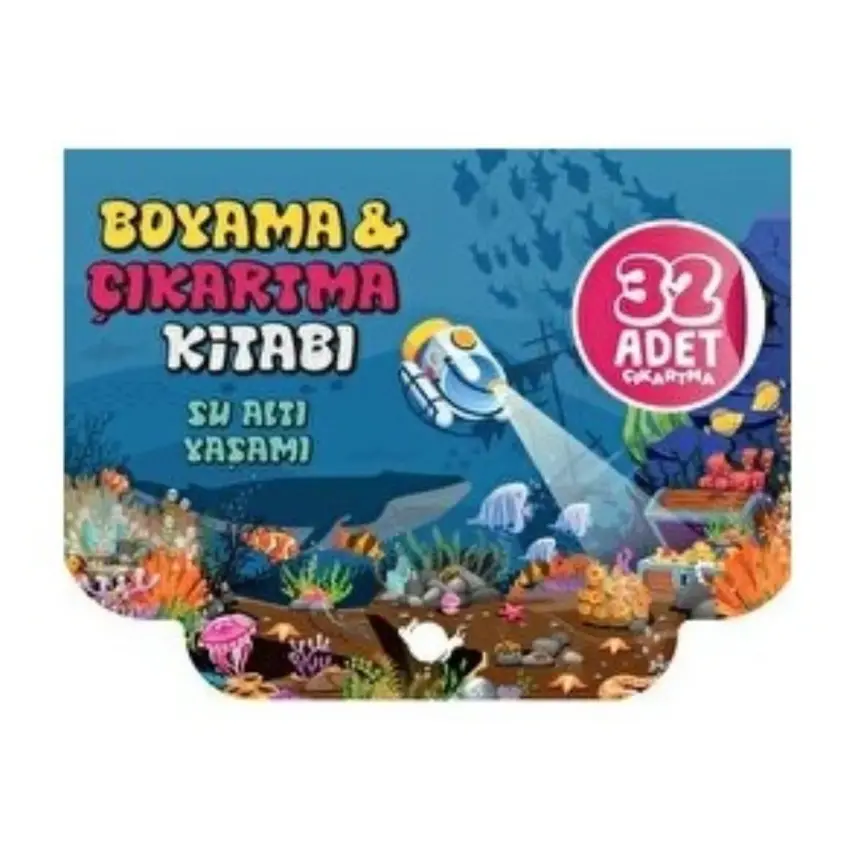 Boyama Çıkartma Kitabı Su Altı Yaşamı 32 Çıkartma - 1