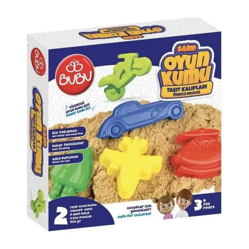 Bu-Bu Oyun Kumu Ve Araç Kalıplı Set 500 Gr. - 1