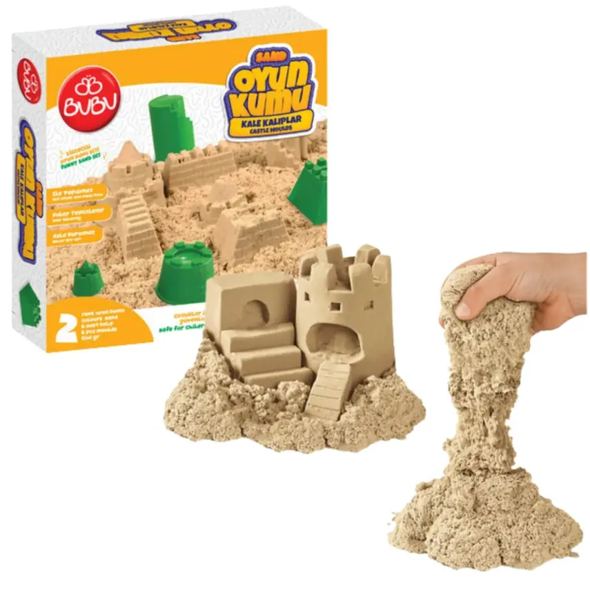 Bu-Bu Oyun Kumu Ve Kale Kalıplı Set 500 Gr. - 1