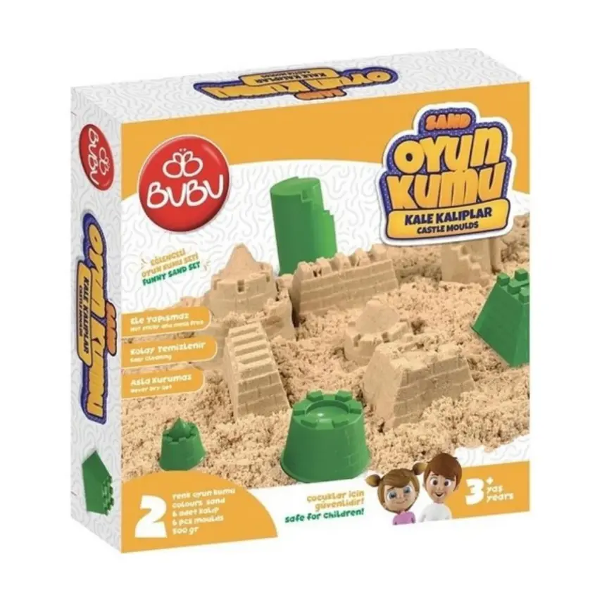 Bu-Bu Oyun Kumu Ve Kale Kalıplı Set 500 Gr. - 2