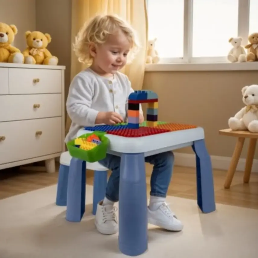 Büyük Sandalyeli Bi-Bloks Masası - Bloksuz - 2