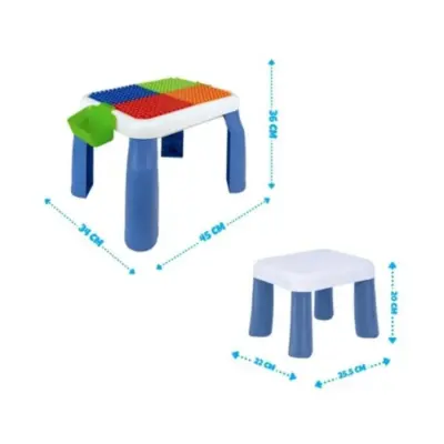Büyük Sandalyeli Bi-Bloks Masası - Bloksuz - 6