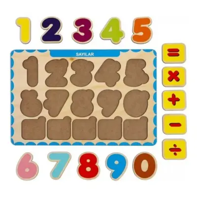 Ca Games Ahşap Tutmalı Puzzle Sayılar (1)