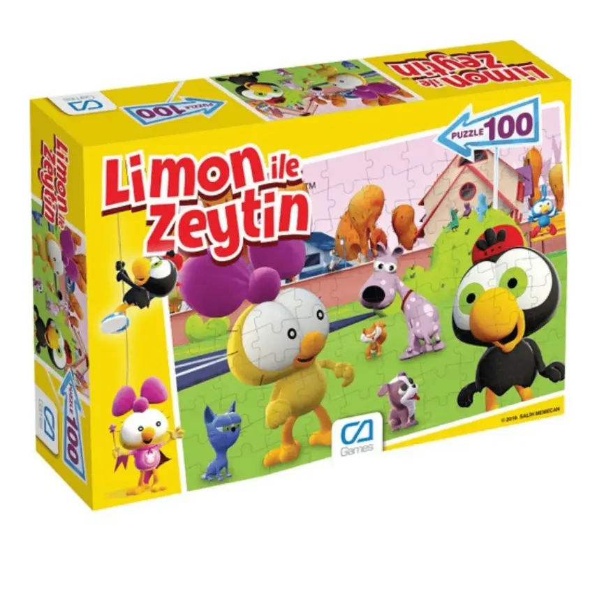 Ca Games Limon İle Zeytin Puzzle 100 Parça - 1