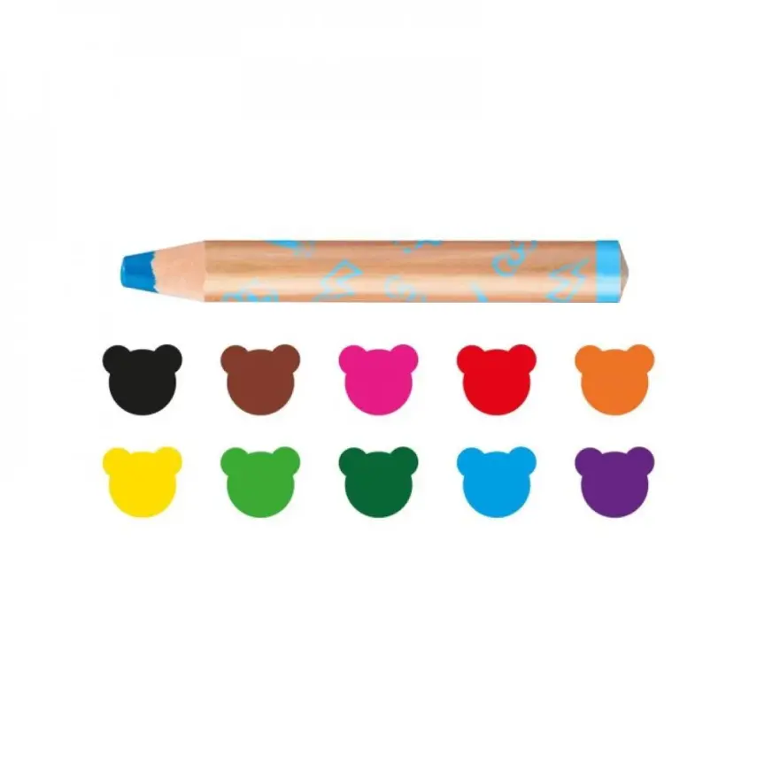 Carioca Baby Jumbo Ahşap Gövdeli Boya Kalemi 10lu  - 2