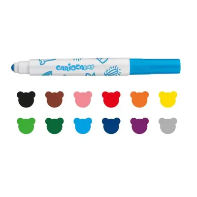 Carioca Baby Jumbo Yıkanabilir Keçeli Boya Kalemi 12li - 4