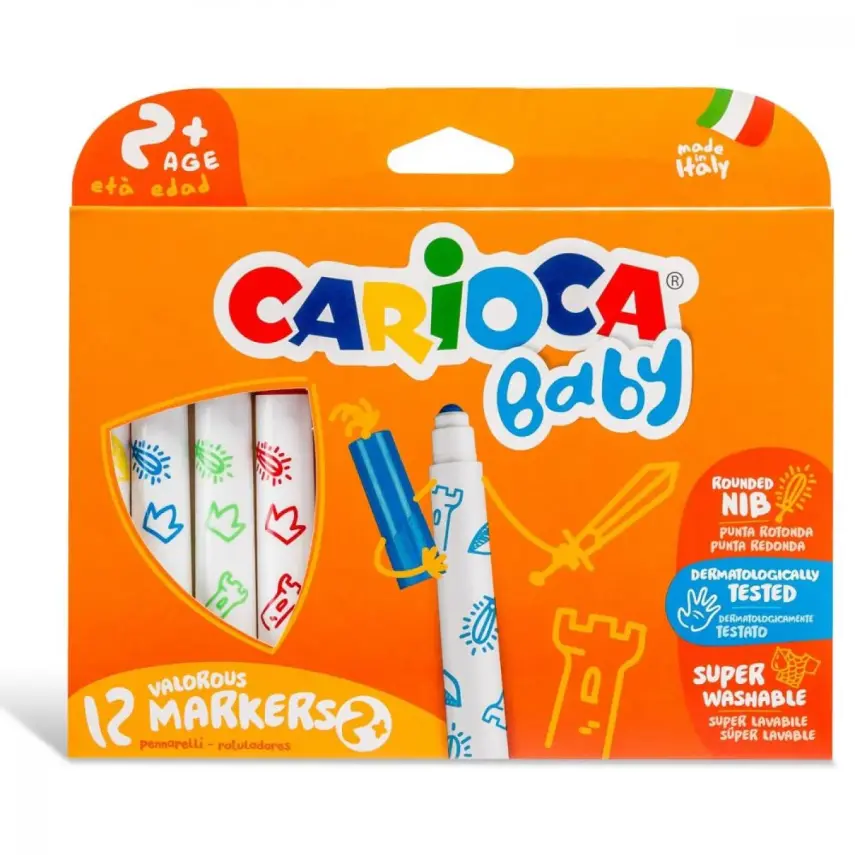 Carioca Baby Jumbo Yıkanabilir Keçeli Boya Kalemi 12li - 3