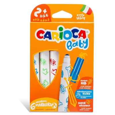 Carioca Baby Jumbo Yıkanabilir Keçeli Boya Kalemi 6lı - 1