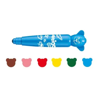 Carioca Baby Teddy Jumbo Yıkanabilir Keçeli Boya Kalemi 6lı  - 4