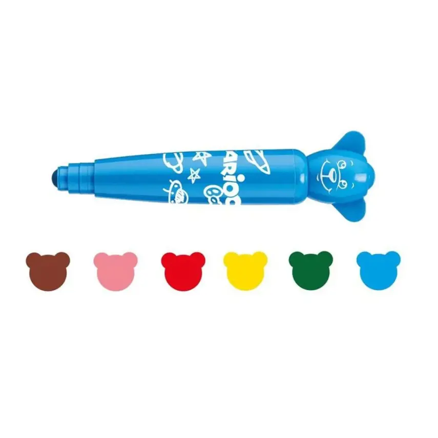 Carioca Baby Teddy Jumbo Yıkanabilir Keçeli Boya Kalemi 6lı  - 4