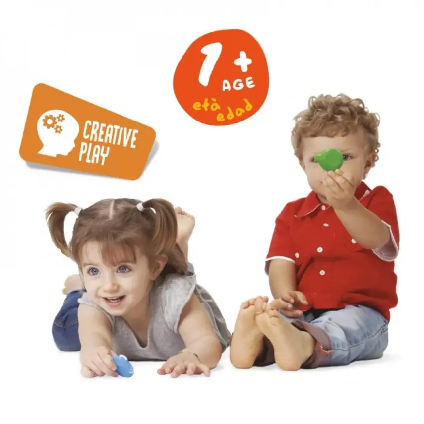 Carioca Baby Teddy Şekilli Kirletmeyen Mum Boyalar 6lı - 3