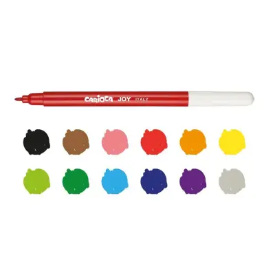 Carioca Joy Yıkanabilir Keçeli Boya Kalemi 12li (1)
