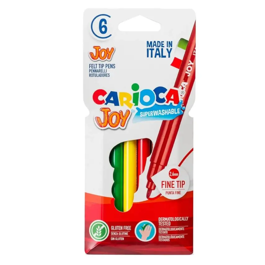 Carioca Joy Yıkanabilir Keçeli Boya Kalemi 6lı - 1