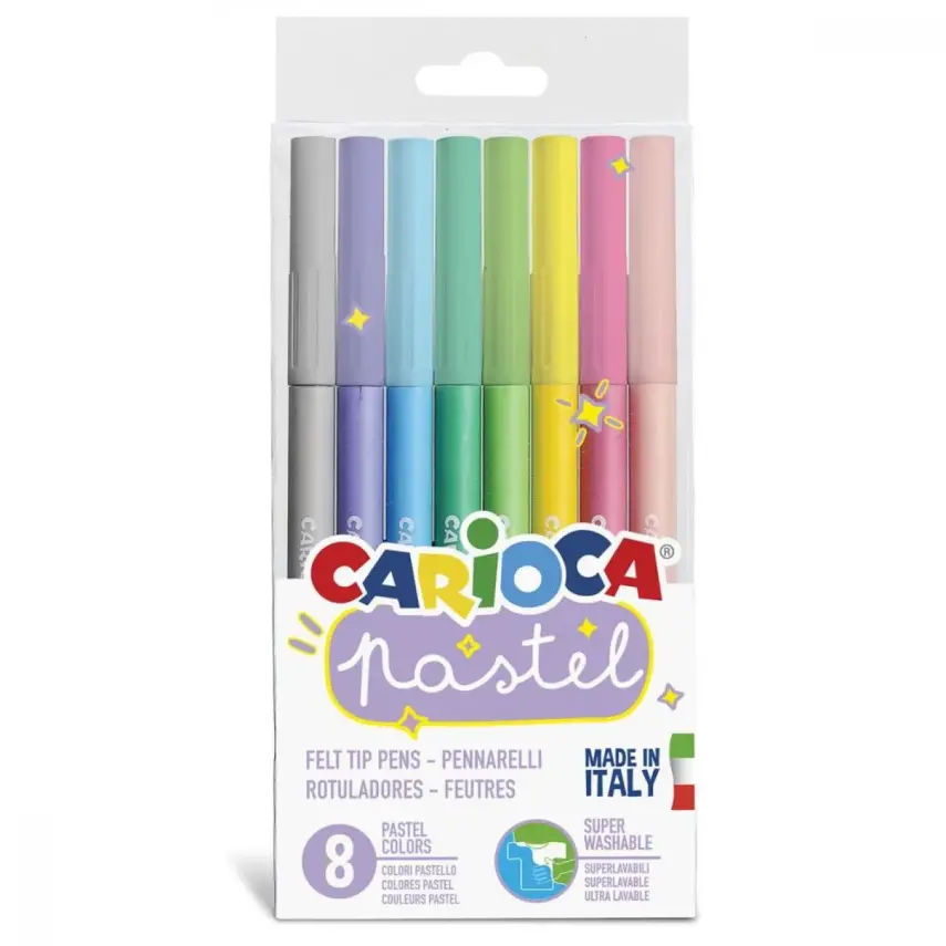 Carioca Yıkanabilir Keçeli Kalem 8li - 1